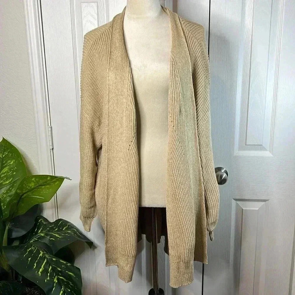 Universal Thread Women’s Open-front Cozy Knit Cardigan Color Tan Various Sizes - Picture 4 of 15